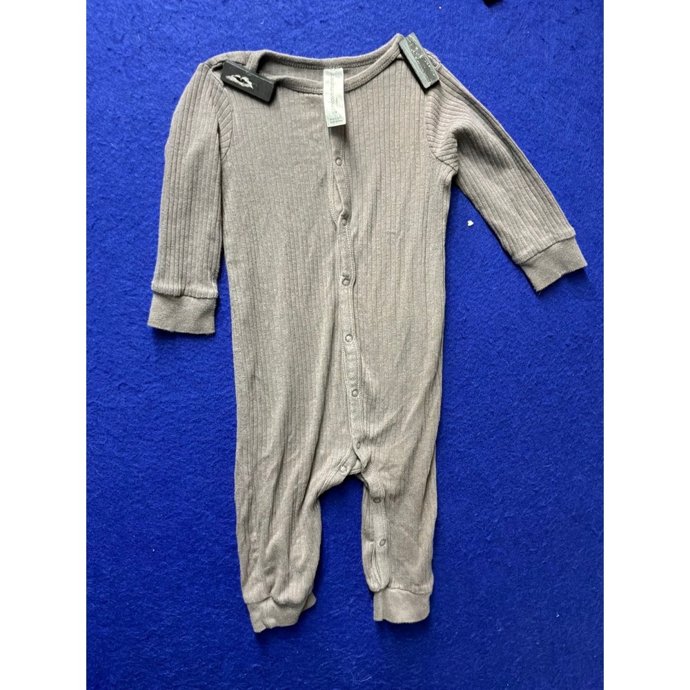 Minimalist Baby Modern Moments by Gerber Ribbed Union Suit 12M Gray